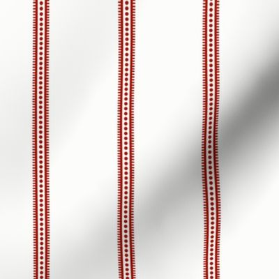 Winged Stripe light: Turkey Red Bandana Stripe, Fringed Stripe