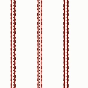 Winged Stripe light: Turkey Red Bandana Stripe, Fringed Stripe