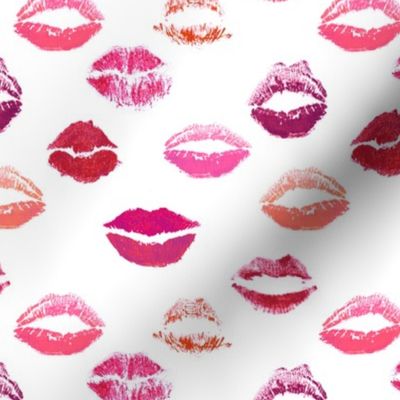 Lipstick Kissy Lips on White