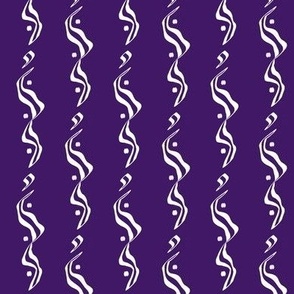 Purple and  white stripes