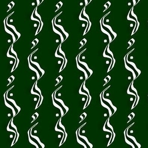Dark green and white stripes