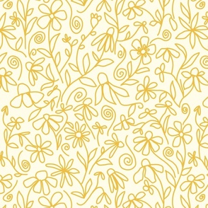 Daisy Spring Flowers in Marigold Yellow Orange