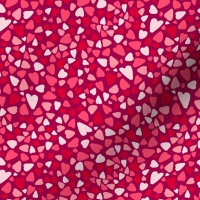 Confetti Valentine's Hearts — Raspberry Pink