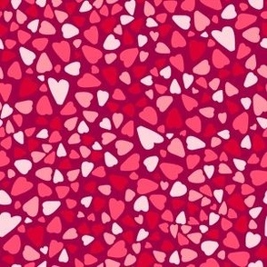 Confetti Valentine's Hearts — Raspberry Pink