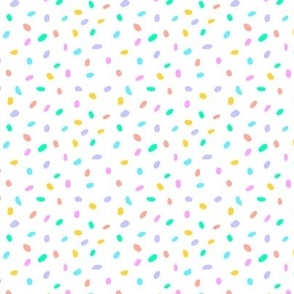 Rainbow Dots White small