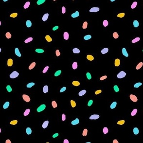 Rainbow Dots Black medium 