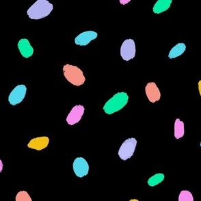 Rainbow Dots Black large
