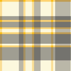 Plaid Pattern in Marigold and Gray