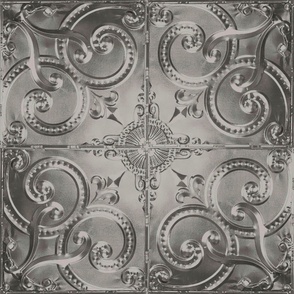 Pressed Tin Tiles silver Wallpaper 4 