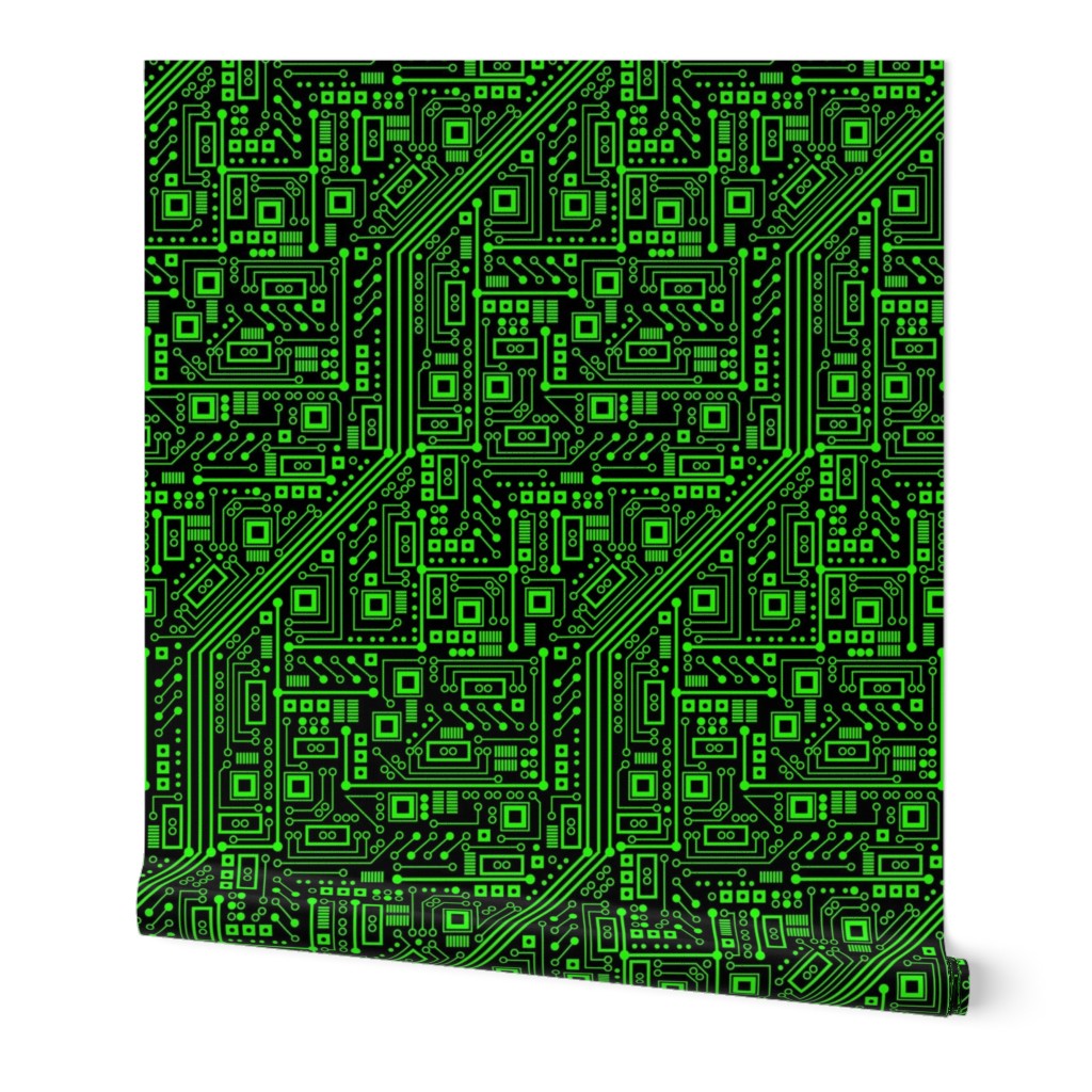 Robot Circuit Board (Neon Green & Black)