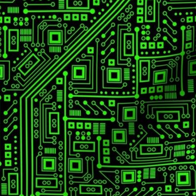 Robot Circuit Board (Neon Green & Black)