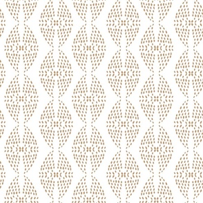 Boho Dappled -  Gold on White eclectic dotted abstract - 6in 