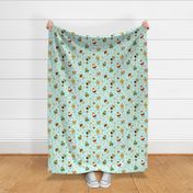 Avocado in Christmas Costumes Ice Blue Small