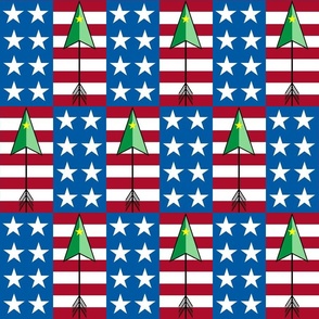 Patriotic Christmas Tree Arrow
