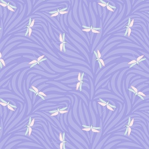 Dragonfly lilac #A6A3DE Dragonflies with stripes 12 inch