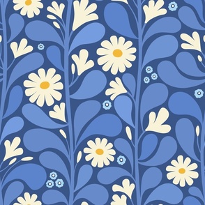 Daisy power climbing vine  in blue large