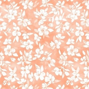 Southern Summer Floral in Soft Peach and White