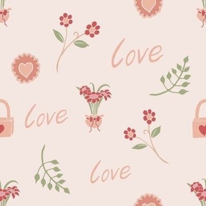 Valentine - Love, Flowers and Hearts