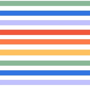 LARGE  rainbow stripes fabric - primary rainbow 
