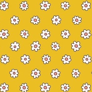 Yellow Daisy Groovy Floral (Small)