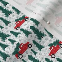 Small Scale- Christmas tree pickup truck