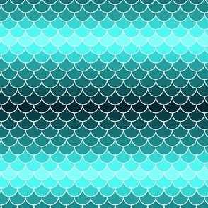 Mermaid Scales in Shades of Teal and Turquoise - mini