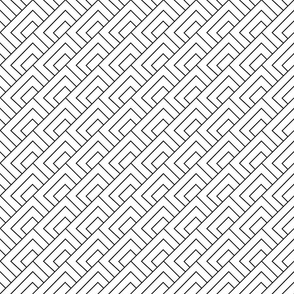Squares Overlap - Black on White