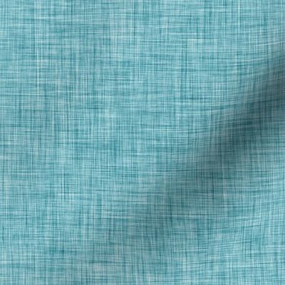 46 Lagoon- Linen Texture- Light- Petal Solids Coordinate- Solid Color- Faux Texture Wallpaper- Turquoise Blue- Greenish Blue- Cerulean Blue- Teal- Mid Century Modern- Summer- Sea- Beach