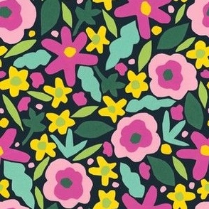 Floral  paper cutout construction paper shapes small scale