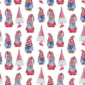 Cute Gnomes Love Seamless Pattern