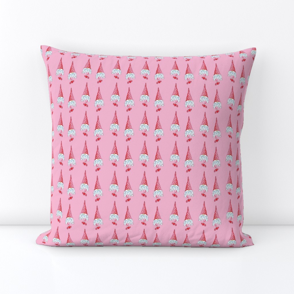 Cute Gnomes Seamless Pattern on Pink