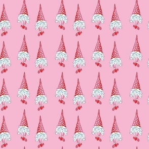 Cute Gnomes Seamless Pattern on Pink