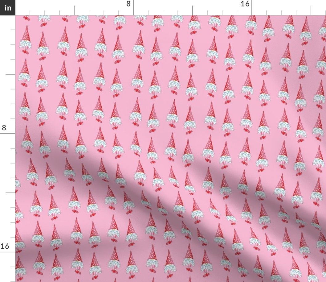 Cute Gnomes Seamless Pattern on Pink