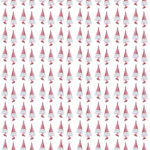 Cute Gnomes Seamless Pattern on White