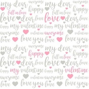 Love Word Text Seamless Pattern for Valentine's Day