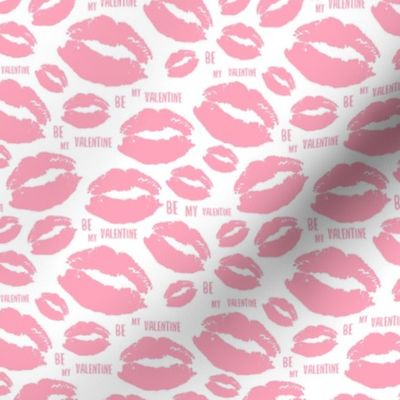 Lip Kiss Seamless Pattern, Heart Background