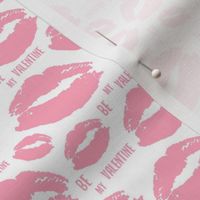 Lip Kiss Seamless Pattern, Heart Background