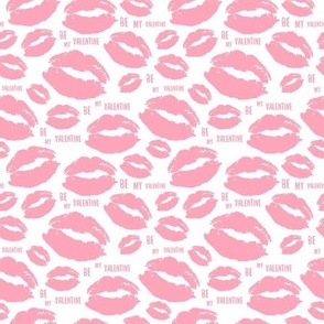 Lip Kiss Seamless Pattern, Heart Background