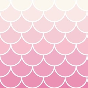 Mermaid Scales in Shades of Pink and Cream - medium