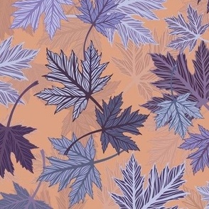 Maple Leaves // Spring // Apricot and Lavender 