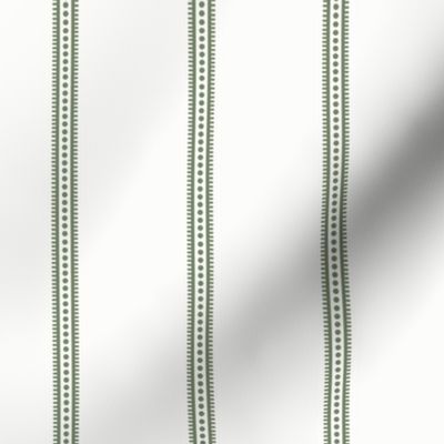 Winged Stripe light: Sage Green  Bandana Stripe, Fringed Stripe