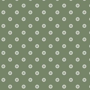 Acorn Cap Dot: Sage Green & White Dotted Geometric