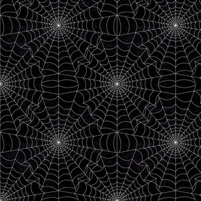 Spiderwebs on Black - Large