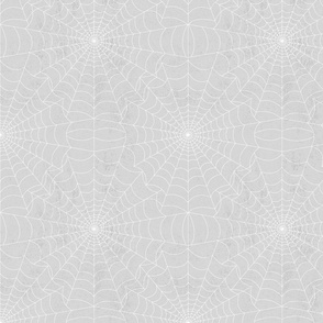 Spiderwebs on Pale Gray - Large