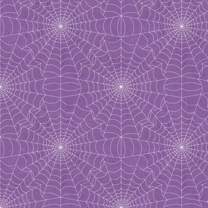Spiderwebs on Pastel Purple - Large