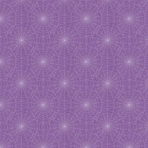 Spiderwebs on Pastel Purple