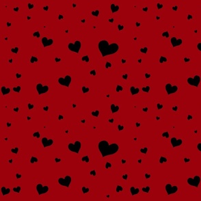 red and black hearts