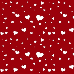 red and white hearts