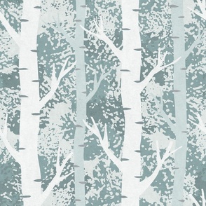 Silver Birch - Blue - Large Scale