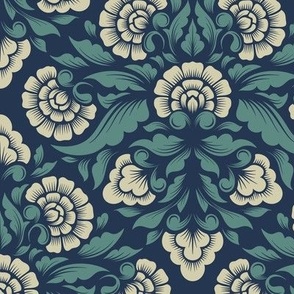 2190 Medium scale - Victorian flowers